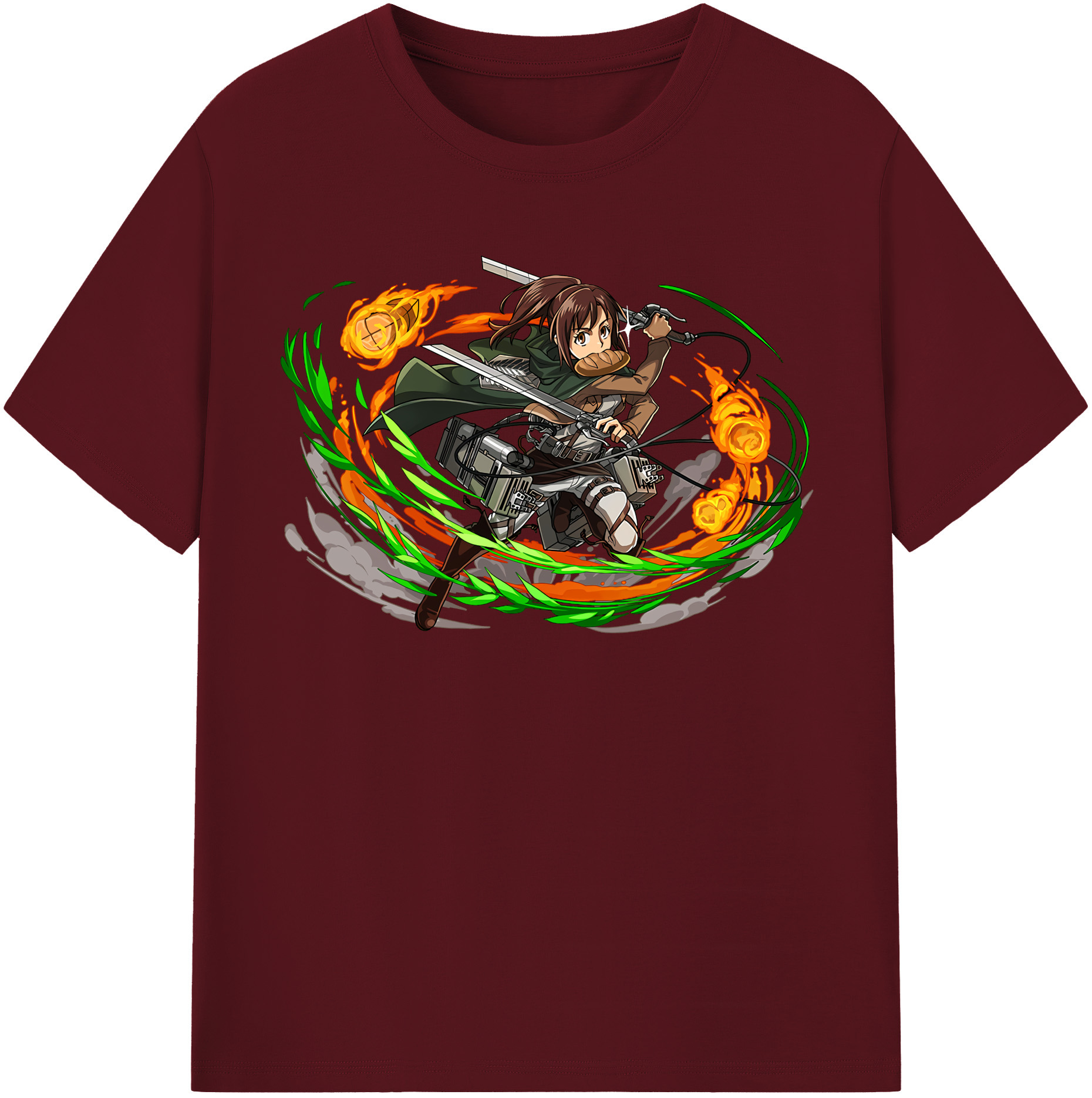 （画像用） 進撃の巨人 サシャ·ブラウス Attack on Titan Sasha Blaus 綿100％半袖Tシャツ（フロントプリント）